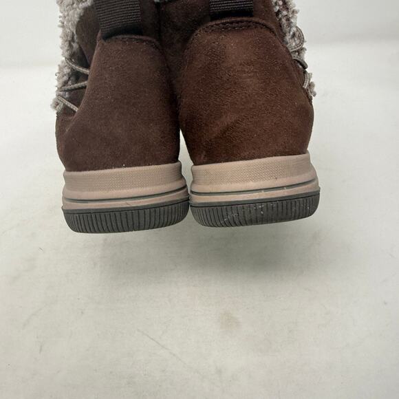Clarks Cloudsteppers Breeze Winter Boots Brown Faux Fur Lined Ankle Size 7W - Picture 12 of 13